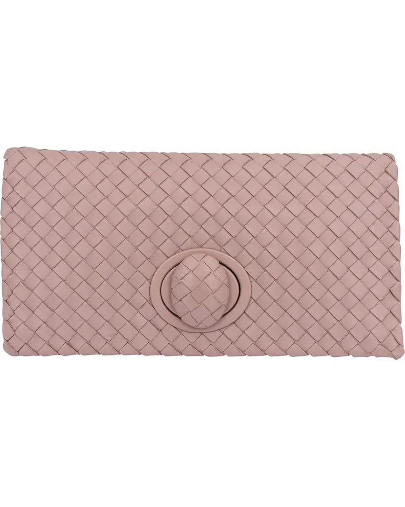 Bottega Veneta Crossbody Bags  Intrecciato Leather Turnlock Clutch rosa Gold