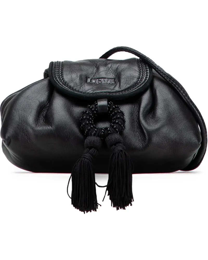 Loewe Hobo Bags Nappa Leather Tassel Crossbody schwarz Schwarz