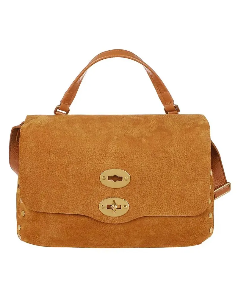 Zanellato Hobo Bags Rectangular Suede Leather Shoulder Bag braun Braun