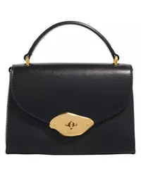 Mulberry Satchel Bag Small Lana Top Handle High Gloss Leather Schwarz