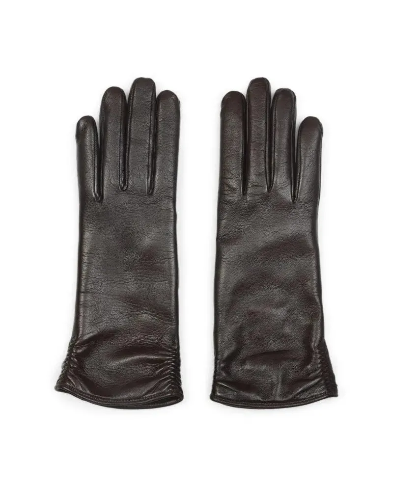 Giorgio Armani Handschuhe Lamb Leather Gloves With Refined Silhouette grau Grau