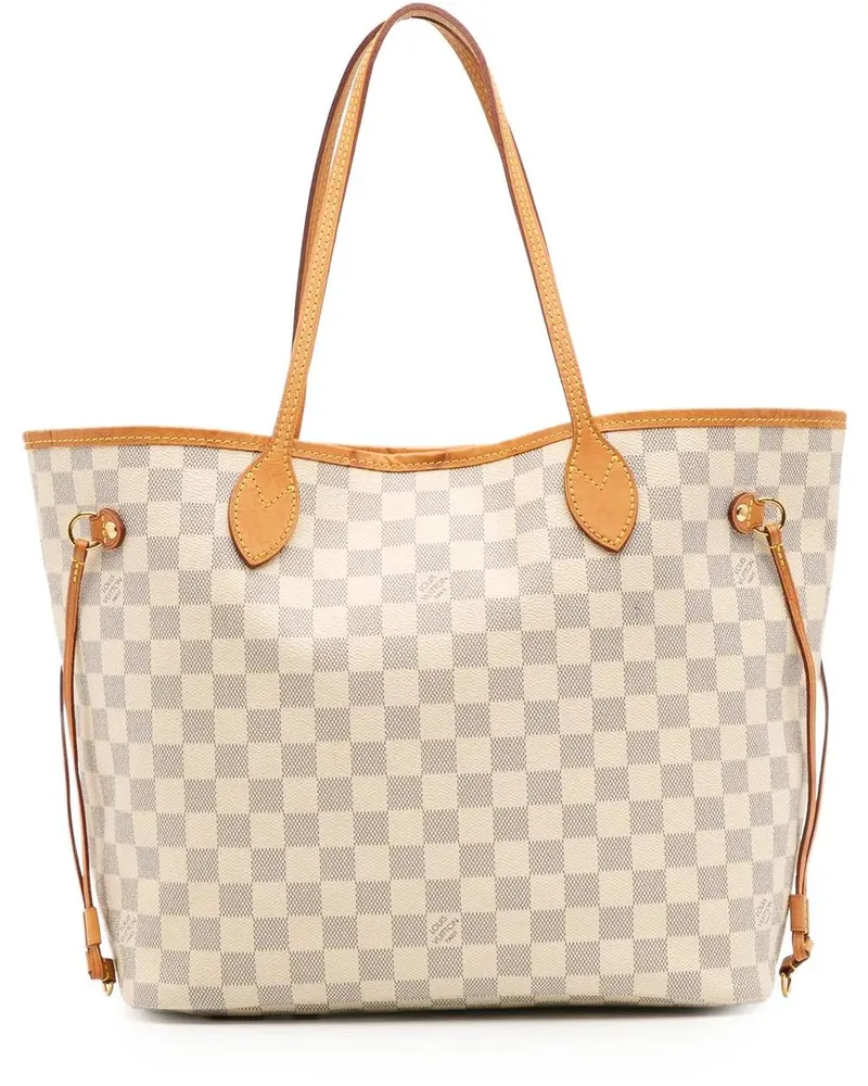 Louis Vuitton Shopper Damier Azur Neverfull MM weiß Weiß