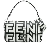 Hobo Bags Marc Jacobs Nappa Vitello King Logo Print Baguette weiß