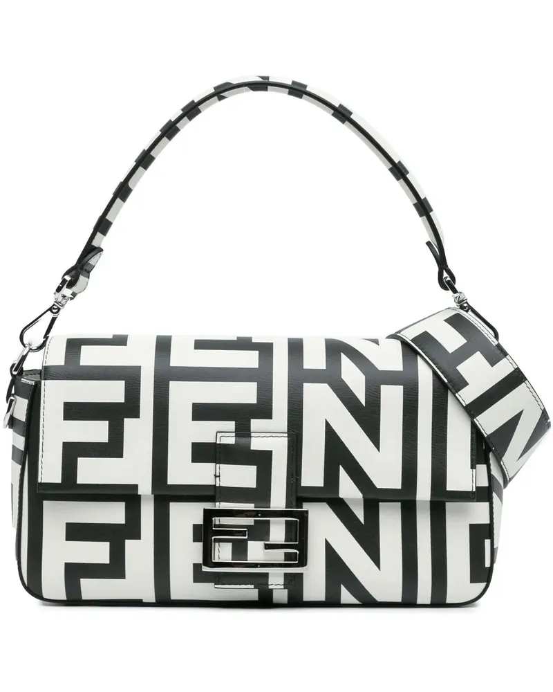 Fendi Hobo Bags 2010-2024 Marc Jacobs Nappa Vitello King Logo Prin weiß Weiß