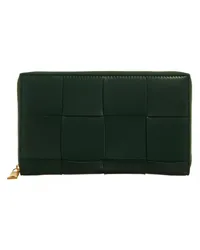 Bottega Veneta Portemonnaie Zip Around Wallet Leather Grün