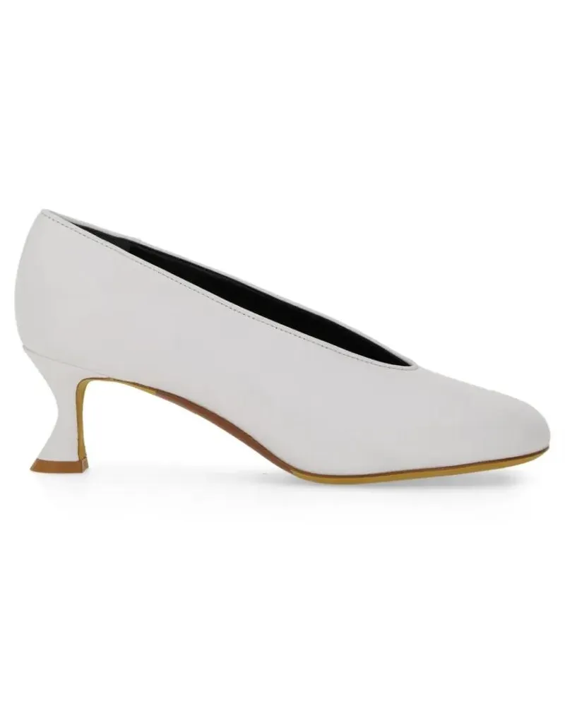Moschino Hohe Schuhe Decollete "Duck" Pumps weiß Weiß