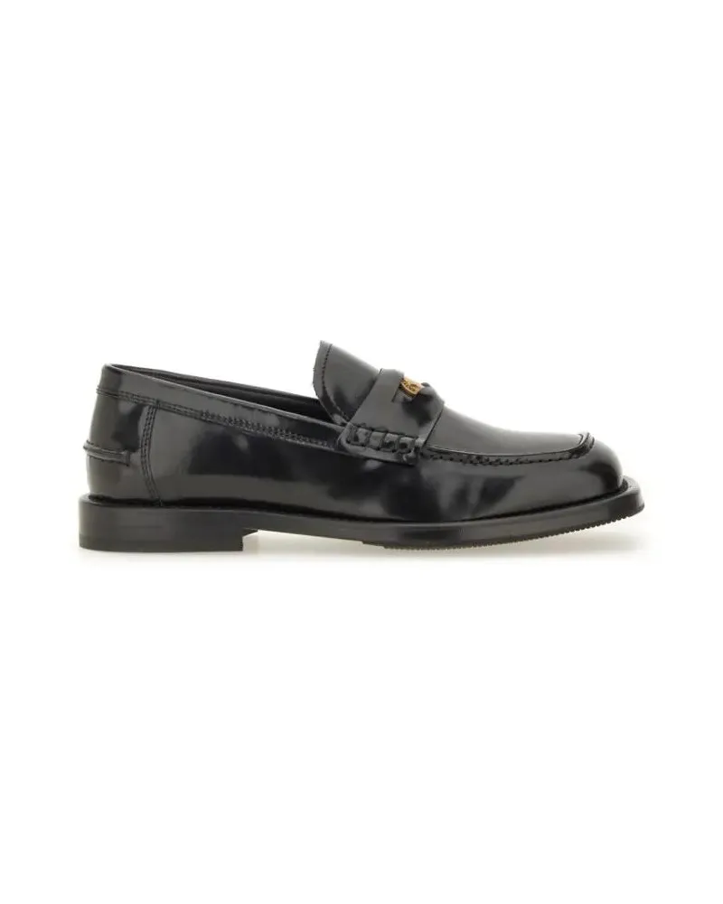 Moschino Berlin" Moccasin schwarz Schwarz