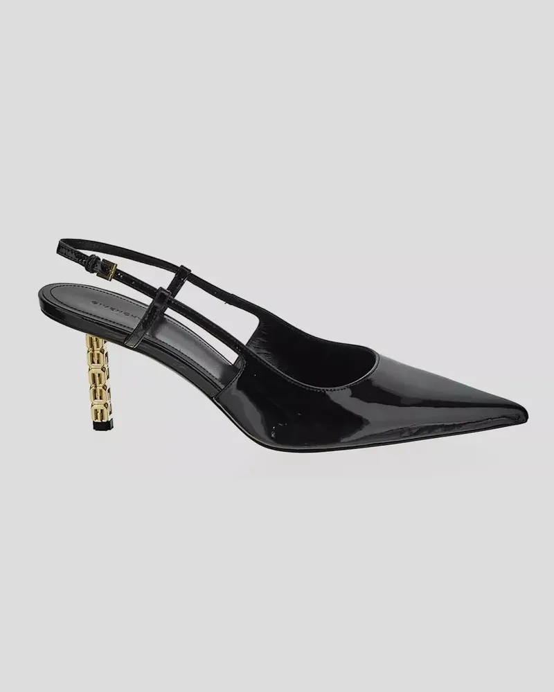 Givenchy Hohe Schuhe Black Patent Slingback Pumps schwarz Schwarz