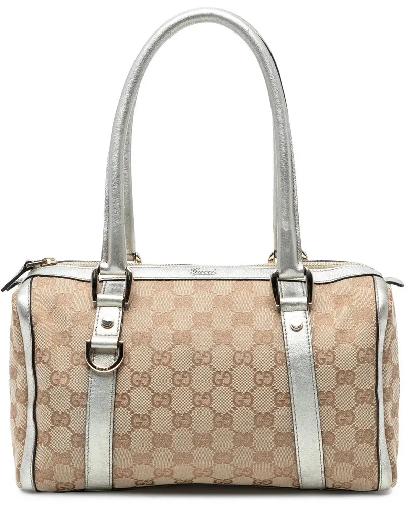 Gucci Crossbody Bags GG Canvas Abbey D Ring Boston Bag braun Braun