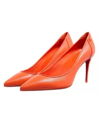 Christian Louboutin Pumps & High Heels Sporty Kate 85 Bianco Nappa Leather Orange