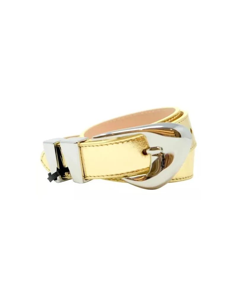 by FAR Gürtel Gold Leather Moore Metallic Belt goldfarben 