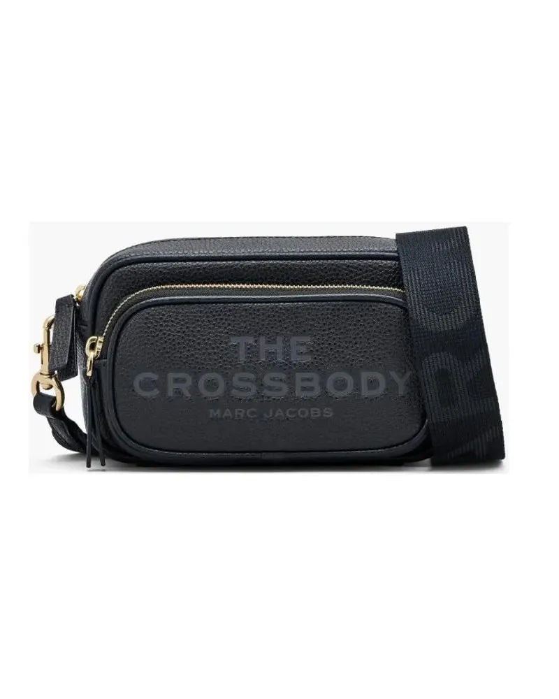 Marc Jacobs Hobo Bags Structured Black Crossbody Bag With Bold Logo schwarz Schwarz