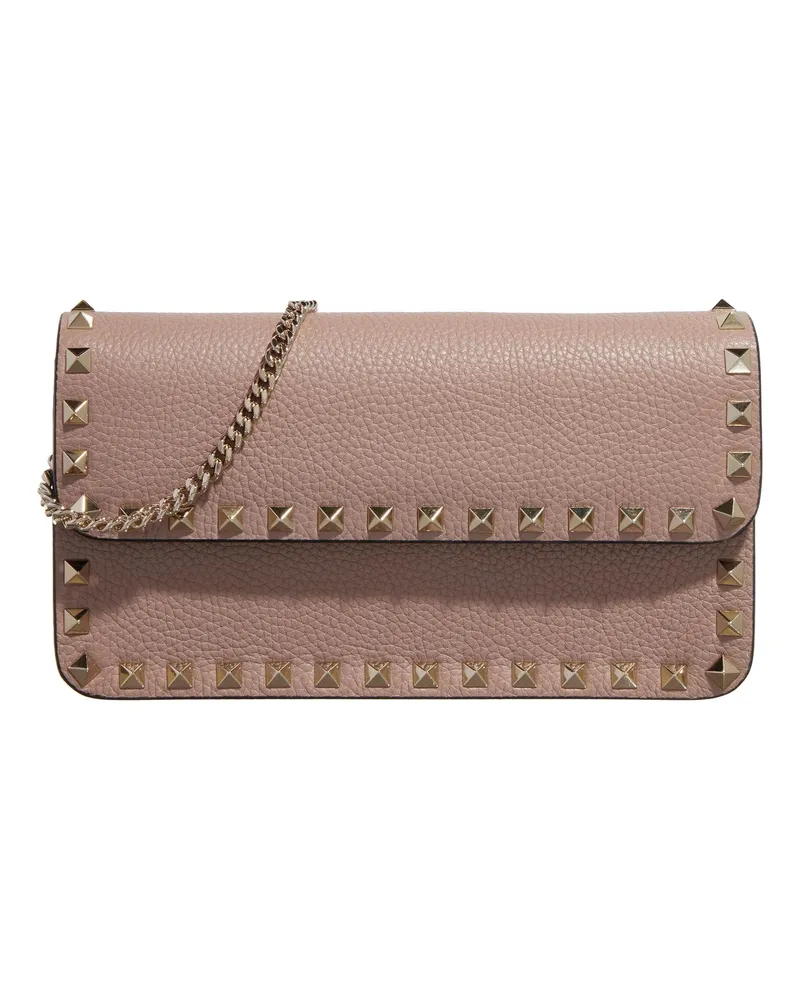 Valentino Garavani Portemonnaie Wallet On A Chain Rockstud taupe Taupe