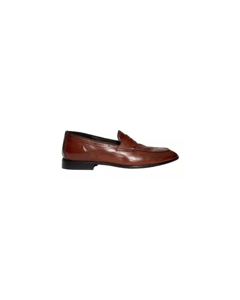 Green George Loafer Brown Leather Moccasin braun Braun