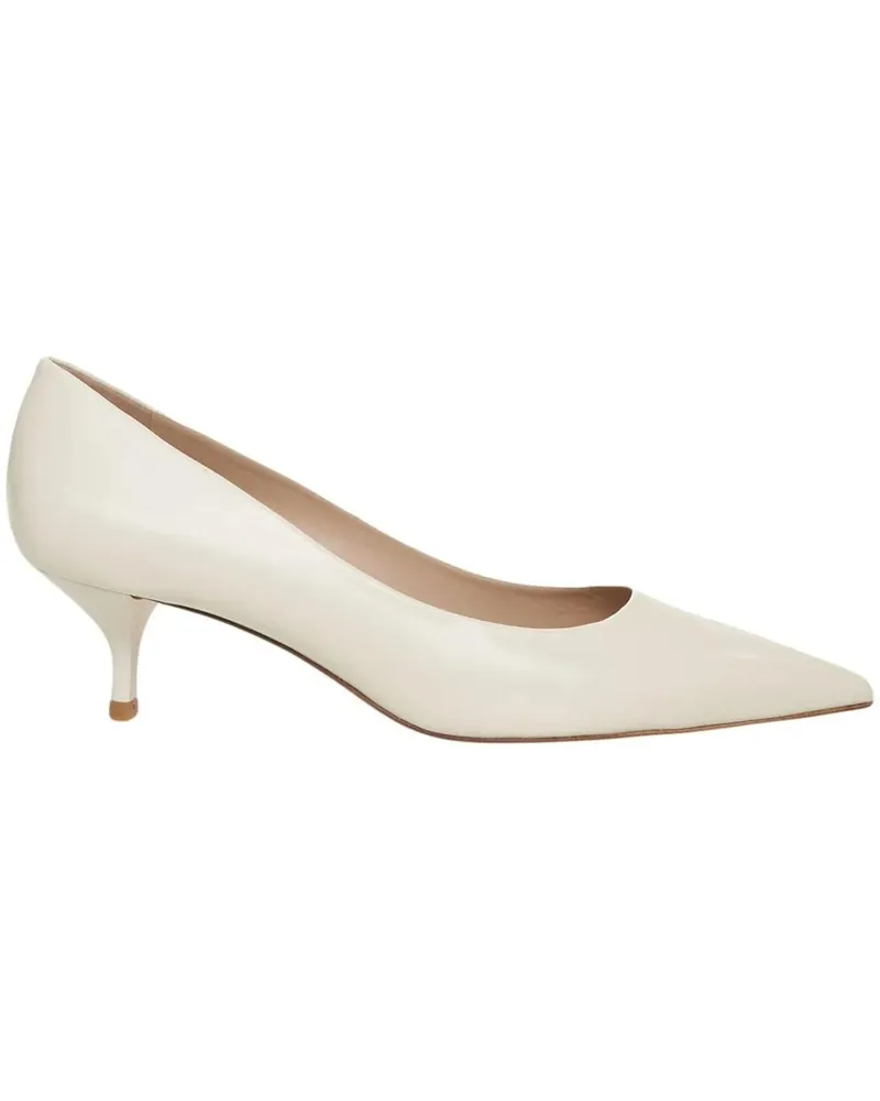 Stuart Weitzman Hohe Schuhe Smooth leather pumps weiß Weiß