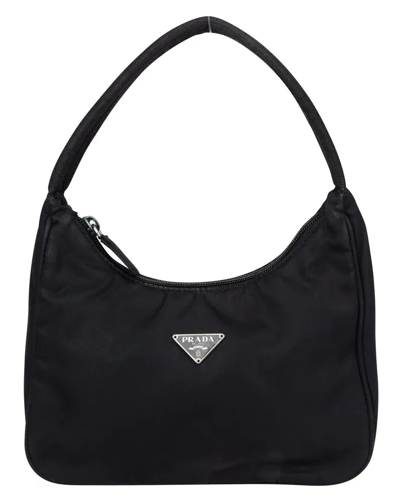 Prada Crossbody Bags  Black Nylon Triangle Vintage Re-Editon Handb schwarz Schwarz