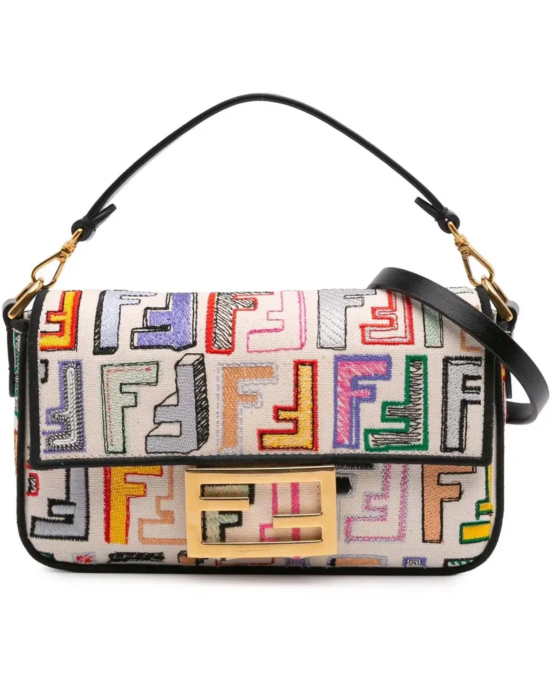 Fendi Hobo Bags 2010-2024 Chinese Valentines Day Mini Zucca Embroi braun Braun
