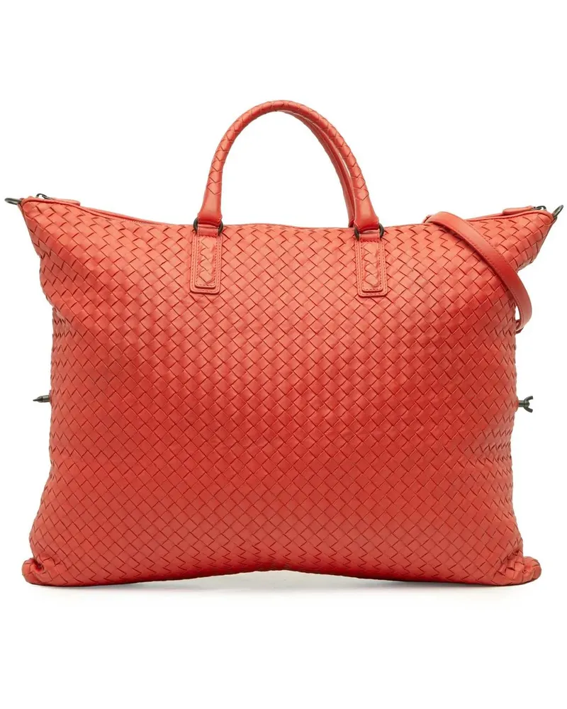 Bottega Veneta Weekender Maxi Nappa Intrecciato Convertible Tote rot Rot