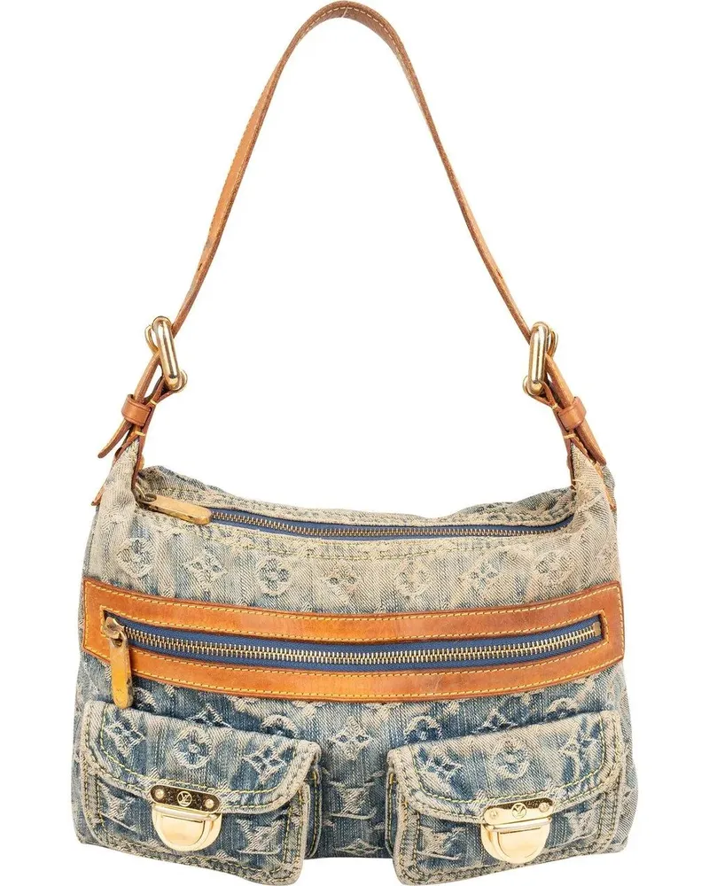 Louis Vuitton Crossbody Bags  Denim Monogram Baggy PM Shoulder Bag blau Blau