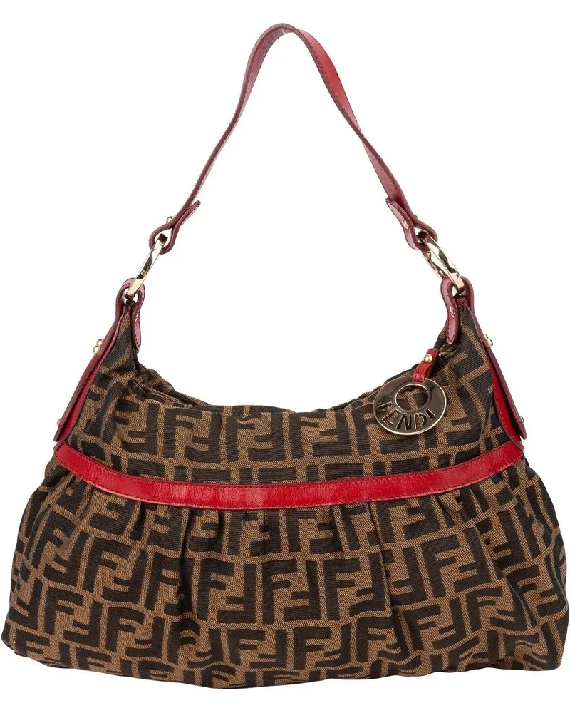 Fendi Crossbody Bags  FF Monogram Zucca Chef Handbag braun Braun