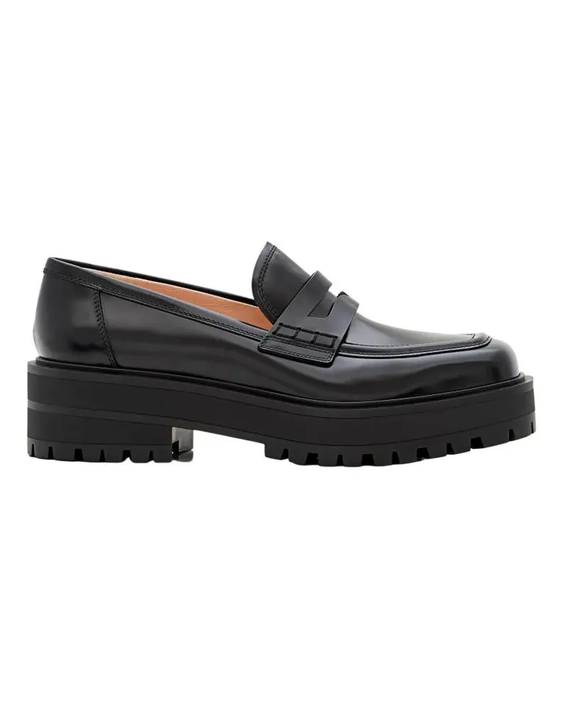 Gianvito Rossi Leather Loafer schwarz Schwarz