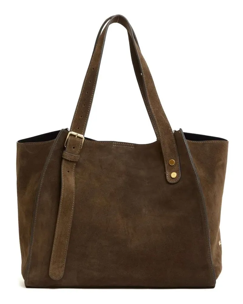 Attilio Giusti Leombruni Hobo Bags Suede Green Handbag With Adjustable Double Handles grün Grün