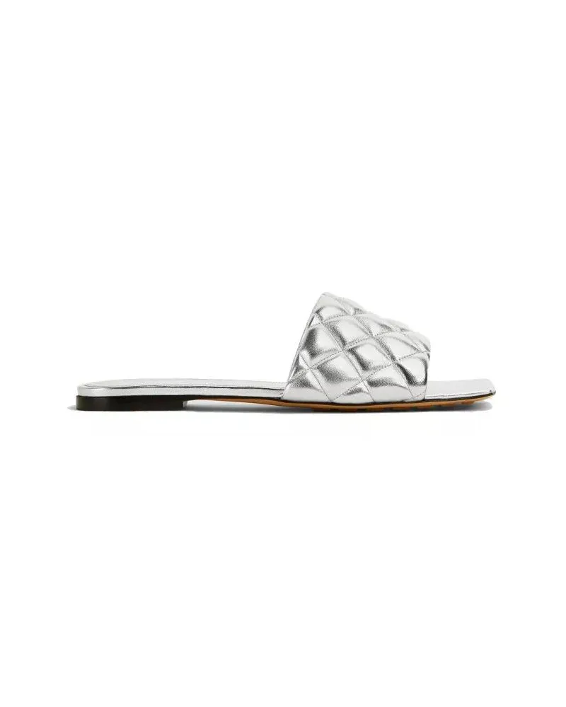 Bottega Veneta Slipper & Pantoletten Padded Sandals silberfarben 