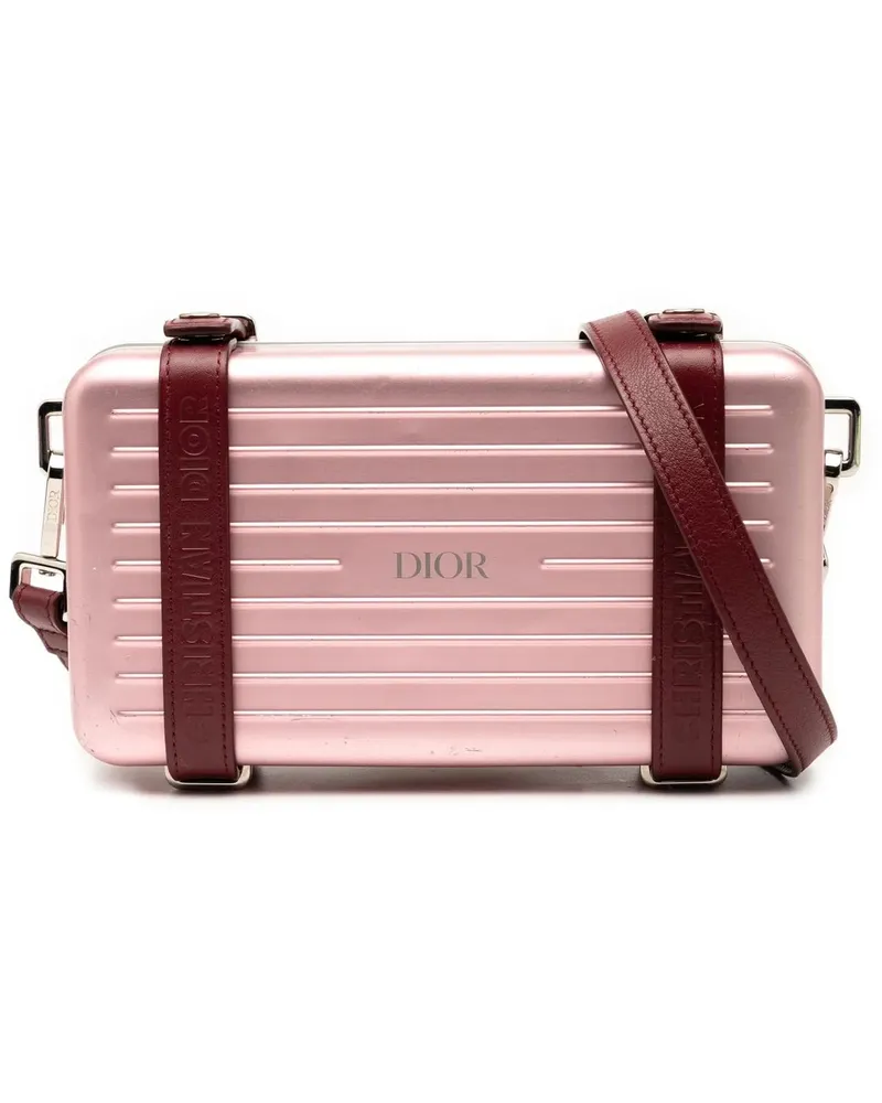 Dior Hobo Bags Rimowa Aluminum Personal Clutch On Strap rosa Gold