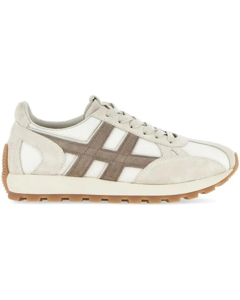 Hogan Low-Top Sneaker Mesh Design Sneakers With Suede Trim weiß Weiß