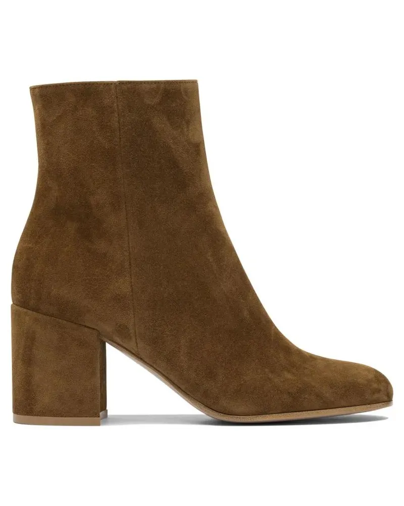 Gianvito Rossi Stiefel Mid-Height Suede Ankle Boots braun Braun