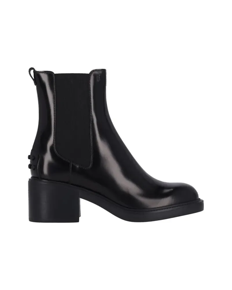 TOD'S Stiefel "Block" Chelsea Boots Black schwarz Schwarz