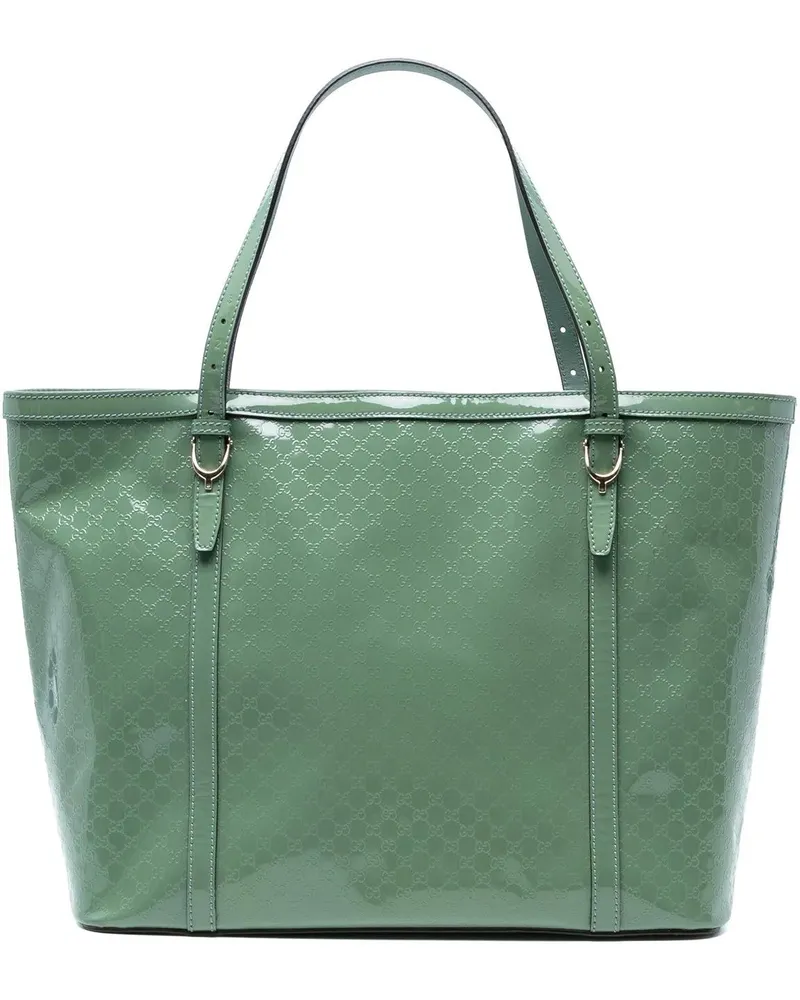 Gucci Shopper Microssima Patent Nice Tote grün Grün