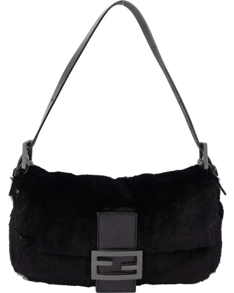 Fendi Crossbody Bags  Limited Fur Baguette Handbag bunt Bunt