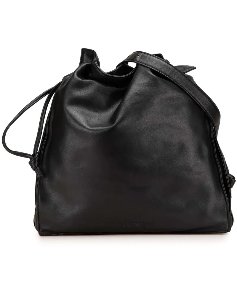 Loewe Hobo Bags 2010-2025 Nappa Flamenco Drawstring Crossbody schwarz Schwarz