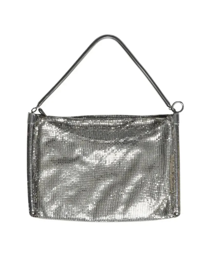 Paco Rabanne Crossbody Bags Chainmail Handheld Pouch With Adjustable Snake Cha grau Grau