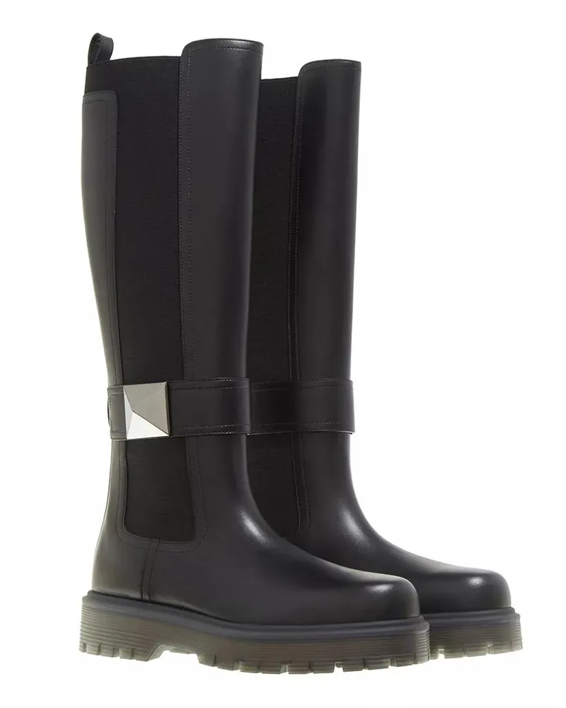 Valentino Garavani Stiefel & Boots One Stud High Boot schwarz Schwarz