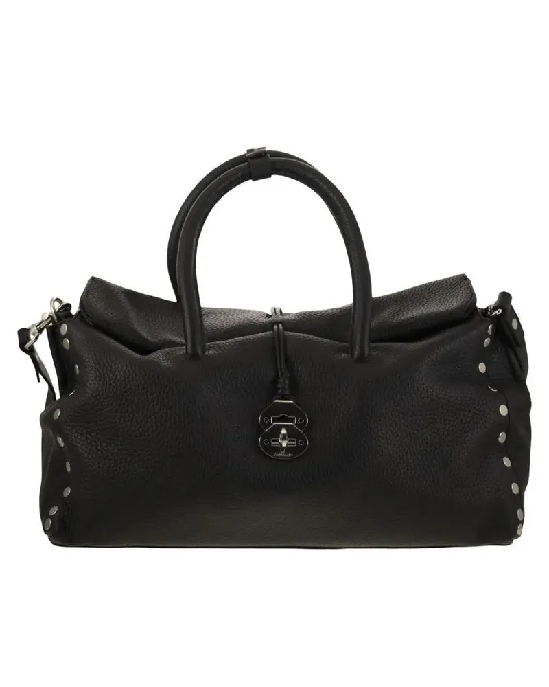 Zanellato Hobo Bags Dotta Centauro - Grained Leather Bag Xl schwarz Schwarz