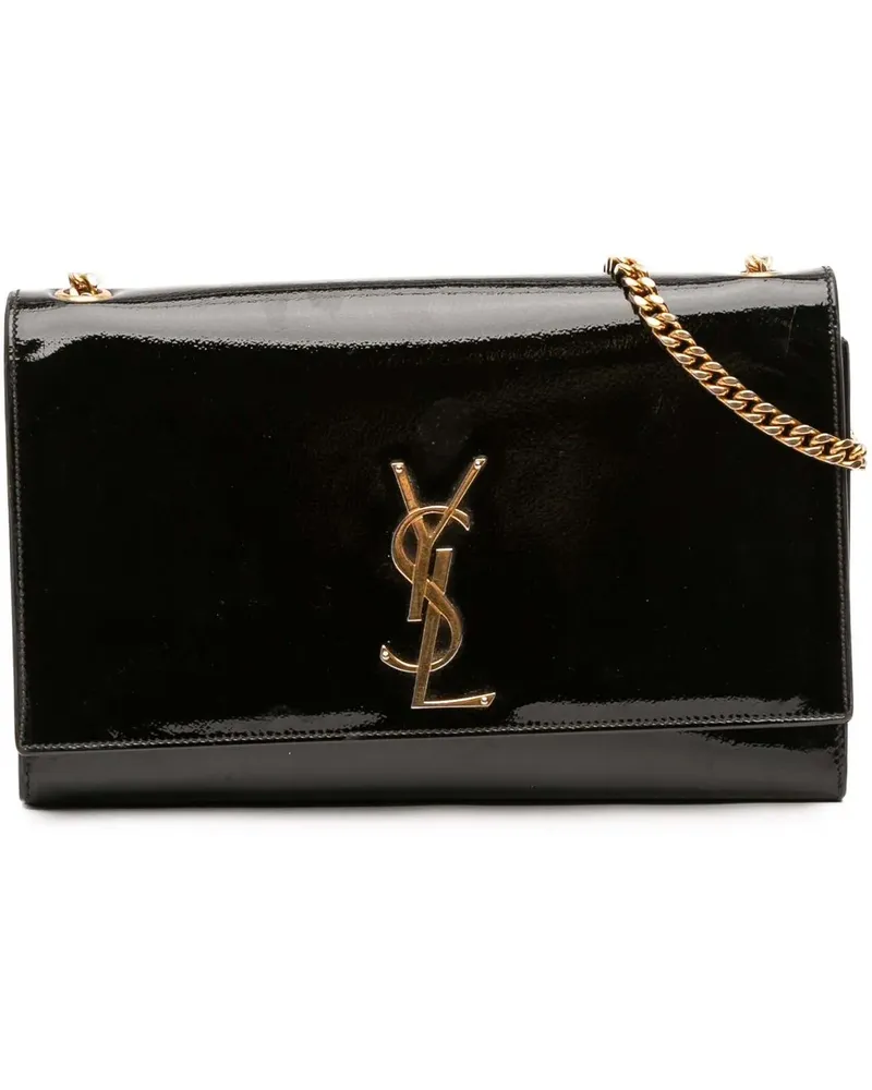 Saint Laurent Hobo Bags Medium Patent Monogram Kate Crossbody schwarz Schwarz