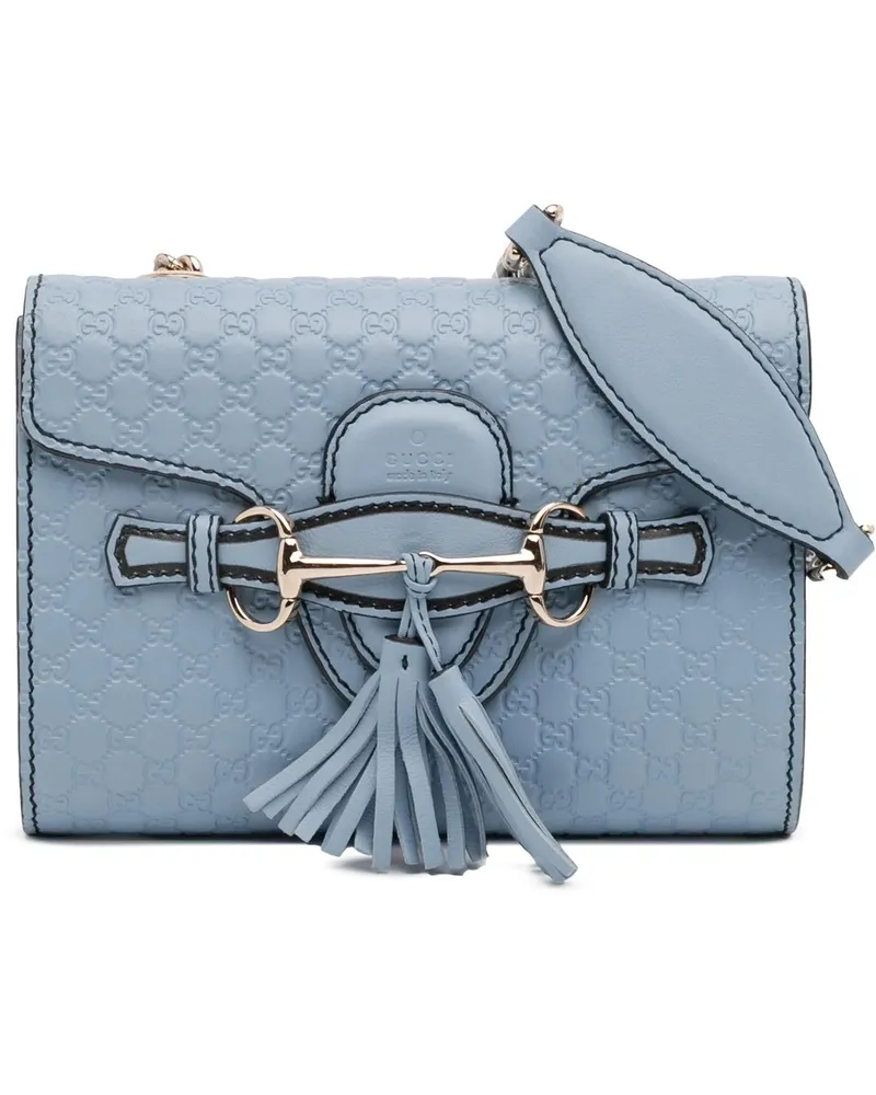 Gucci Hobo Bags Mini Microssima Emily Crossbody blau Blau