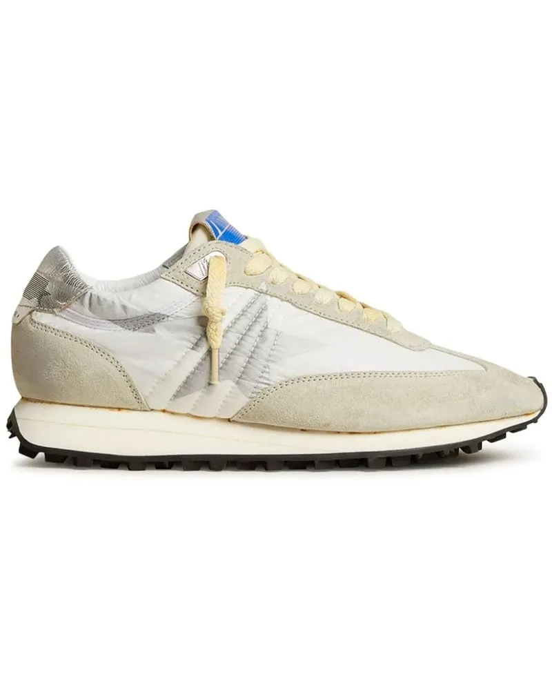 Golden Goose Low-Top Sneaker Nylon Sneakers With Beige Suede Inserts weiß Weiß