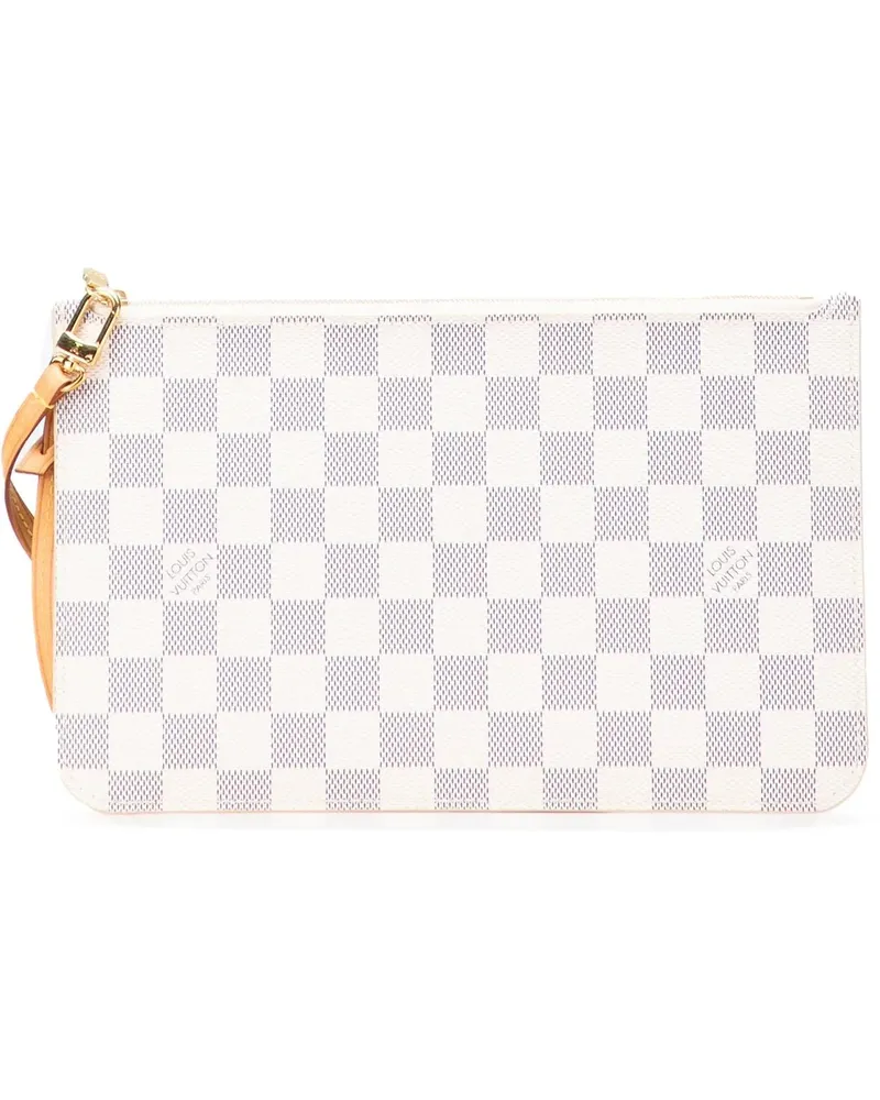 Louis Vuitton Kosmetiktaschen Damier Azur Neverfull Pouch MM weiß Weiß