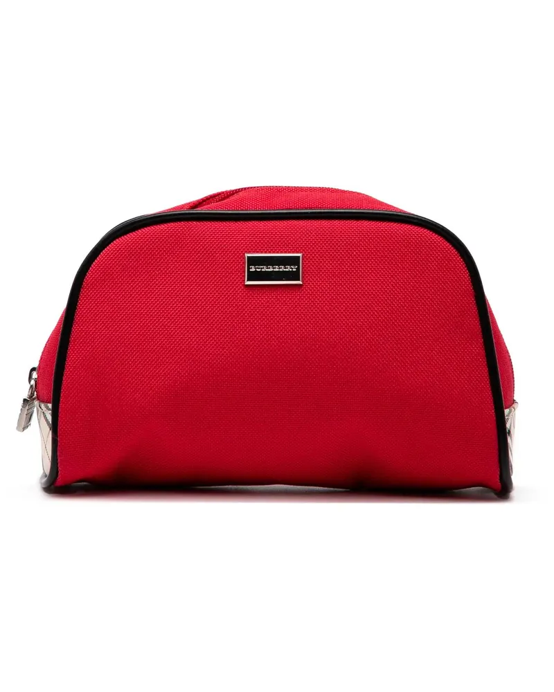 Burberry Kosmetiktaschen Nova Check Trimmed Canvas Pouch rot Rot