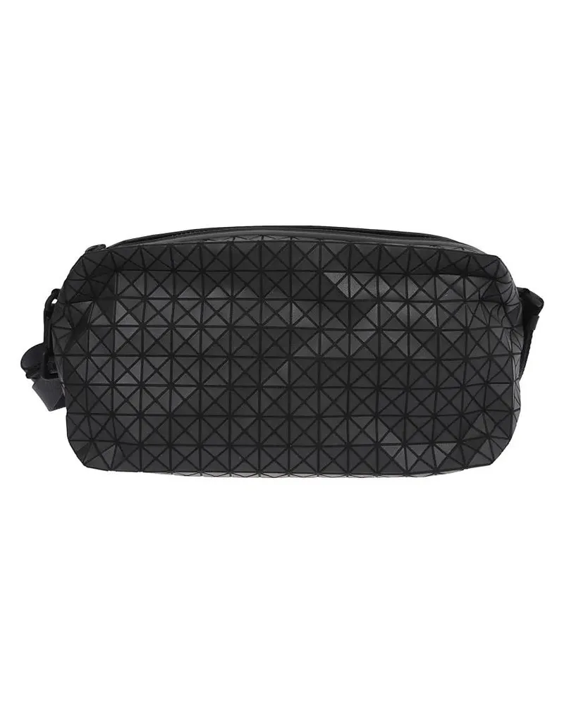 Issey Miyake Hobo Bags Geometric Textured Leather Shoulder Bag schwarz Schwarz