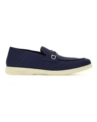 Ferragamo Loafers & Ballerinas Navy Blue Deconstructed Gancini Loafers Schwarz