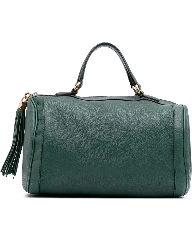 Gucci Crossbody Bags Pebbled Calfskin Soho Cellarius Boston Bag grün Grün