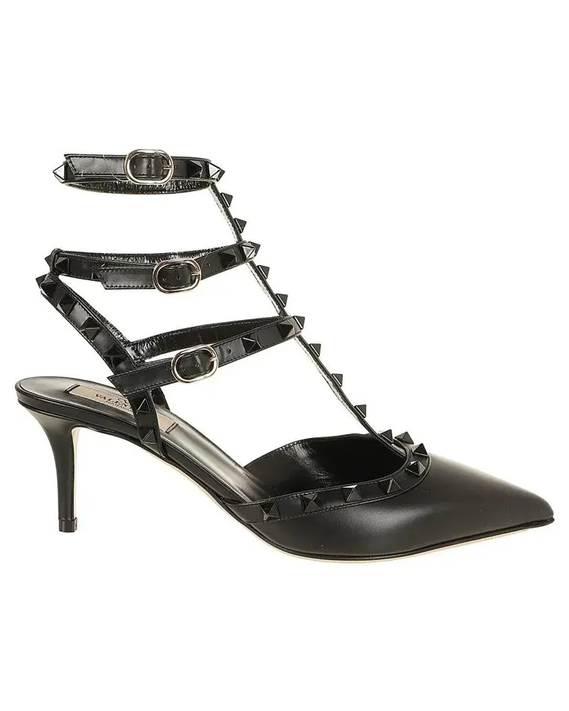 Valentino Garavani Hohe Schuhe Rockstud Calfskin Pumps schwarz Schwarz