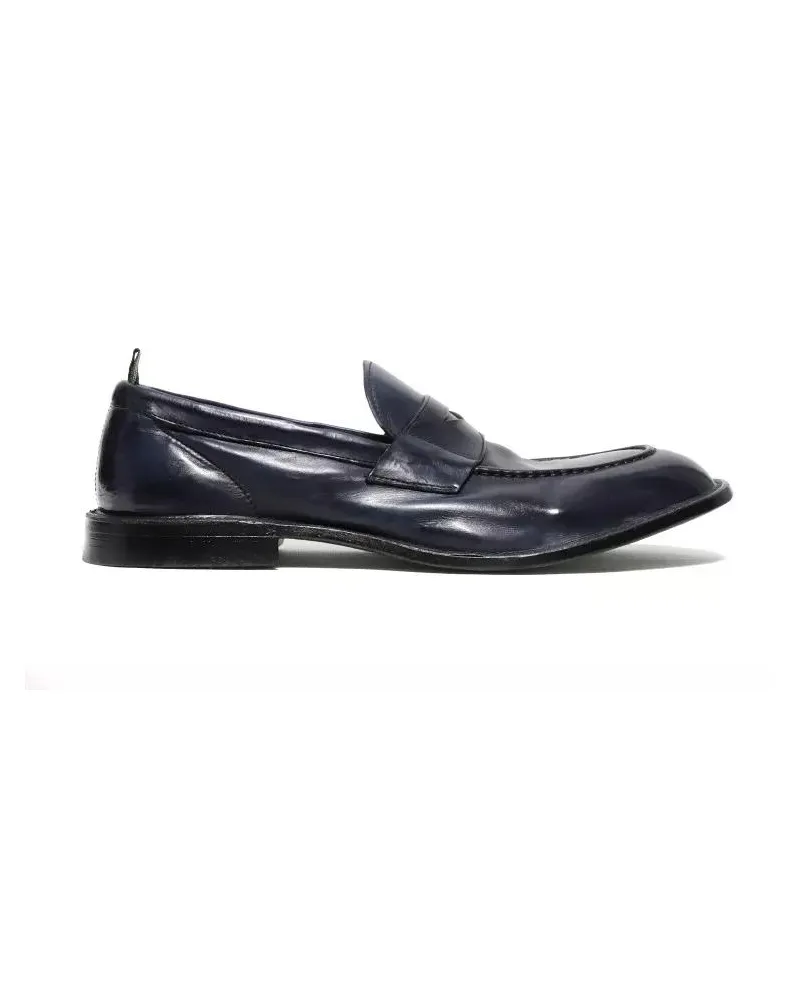 Green George Loafer Blue Leather Moccasin blau Blau