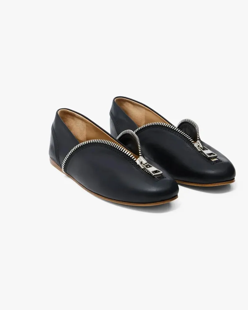 J.W.Anderson Hohe Schuhe JW ANDERSON Schwarze Lederballerinas schwarz Schwarz