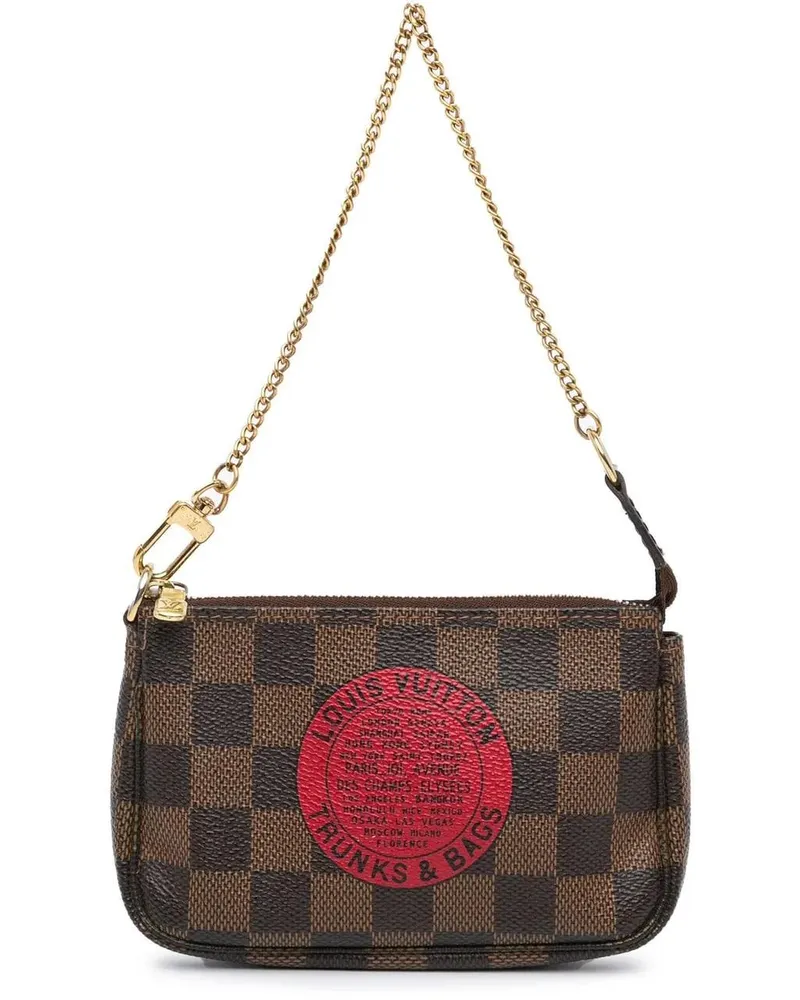 Louis Vuitton Clutches Damier Ebene Trunks and Bags Mini Pochette Accesso braun Braun