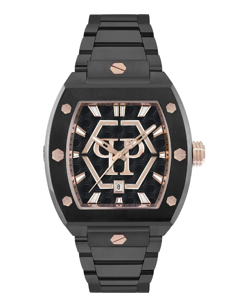 Philipp Plein Uhren Quarz-Analoguhr Hexagon Phantom black Schwarz